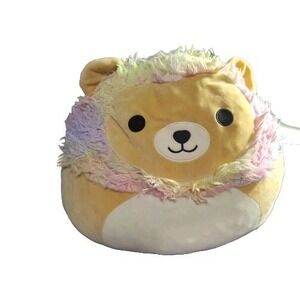 ☆Squishmallows 16" Leonard Pastel Rainbow Lion Plush Jungle‎ Squad 1327